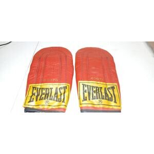 VINTAGE EVERLAST 43076 TRAINING GLOVES RED TOP GRAIN COWHIDE